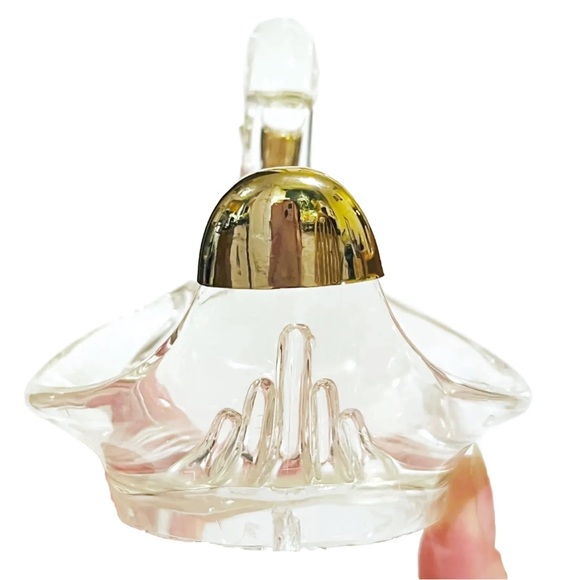 Vintage Swan Soap Dish Transparent Plastic Clear Gold Coloured Metal Accent Bird - Picture 5 of 10